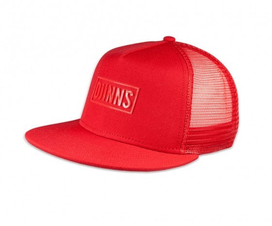 Djinns, Cappellino Visiera Piatta Uomo Djinns Cap Snapback Truck Hat "3ple Rubber" Red, Unico
