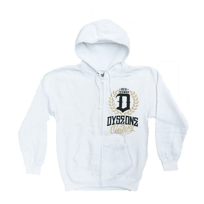 Dyseone, Felpa Cappuccio Zip Uomo Dyseone Sweatshirt Hoody Zip "gangster Love" White, Unico