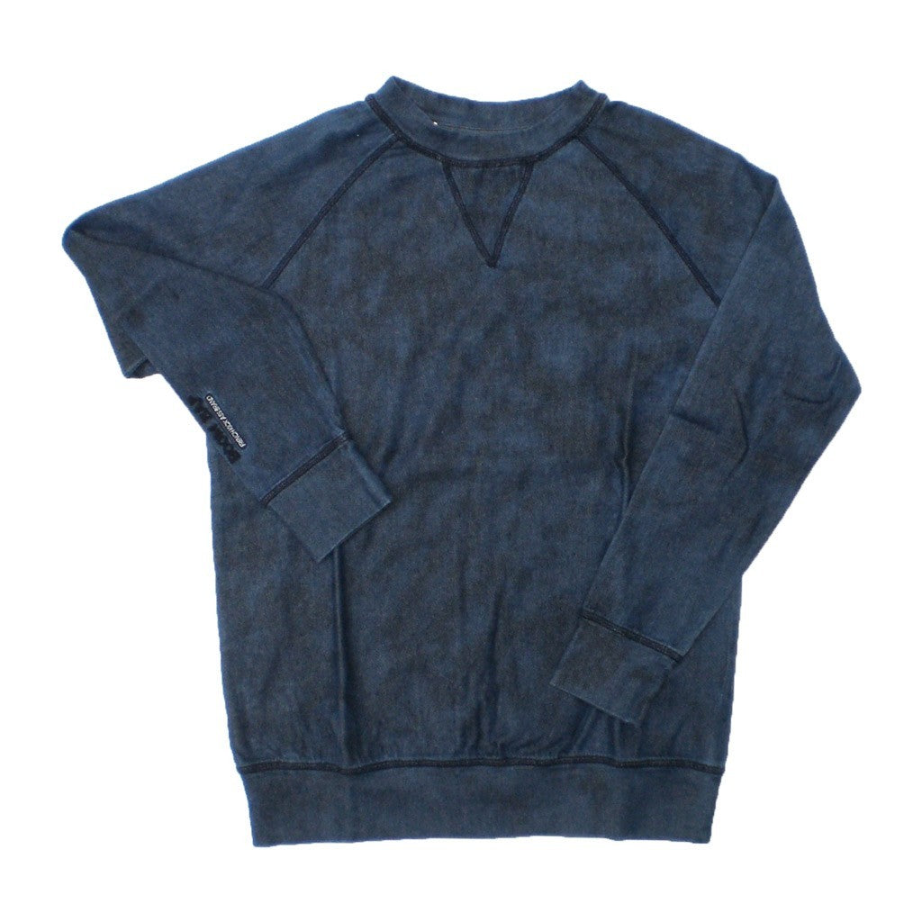 Boom Bap, Felpa Girocollo Uomo Boom Bap Sweatshirt Fleece "willie" Denim, Unico