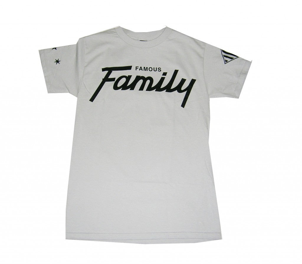 Famous, Maglietta Uomo Famous T-shirt "pro Game Family" Silver/black, Unico