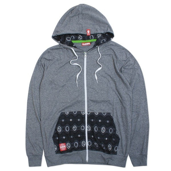 Lobster, Felpa Cappuccio Zip Uomo Lobster Sweatshirt Hoodie Zip "trip Zip Melange" Black/grey, Unico