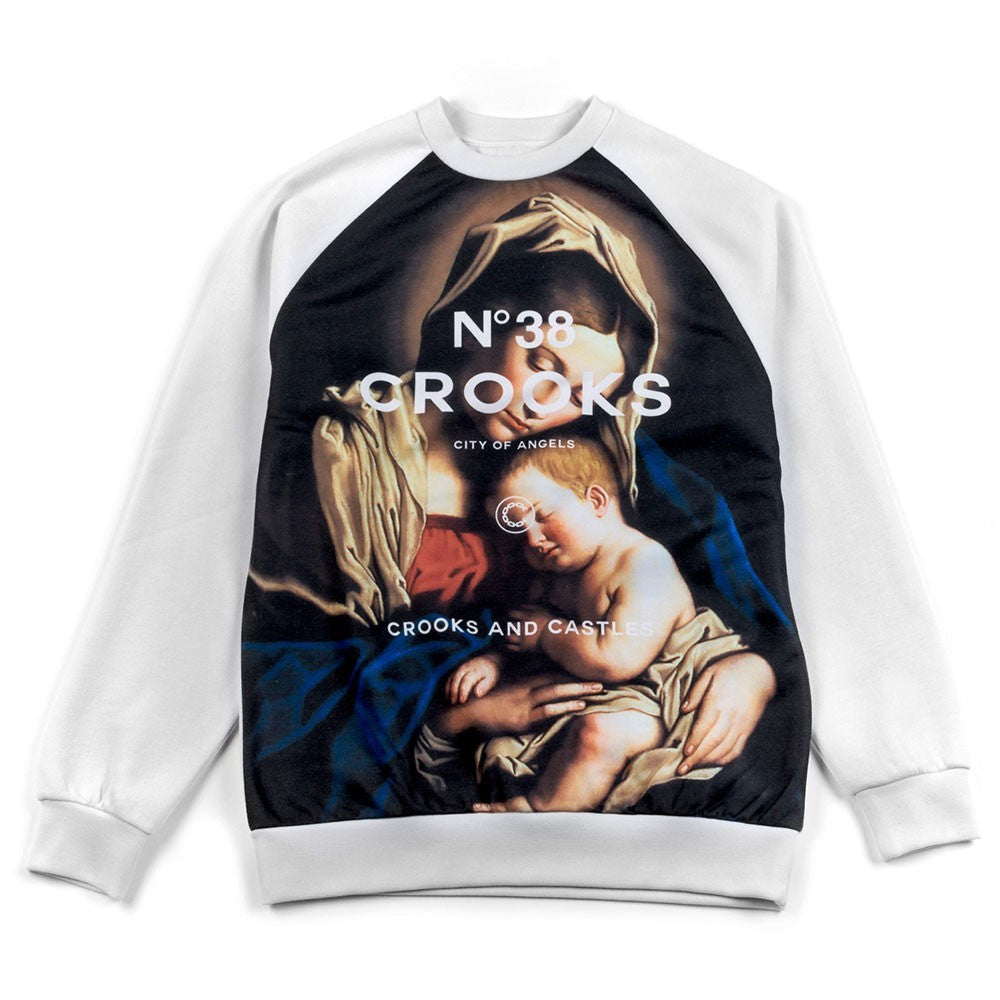 Crooks & Castles, Felpa Girocollo Uomo Crooks & Castles Sweatshirt Crewneck "pillager" White, Unico