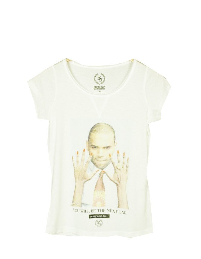 Boom Bap, Maglietta Donna Boom Bap Woman T-shirt "brokiss" V-neck White, Unico