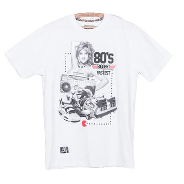 Backyard Cartel, Maglietta Uomo Backyard Cartel T-shirt "80's" White, Unico