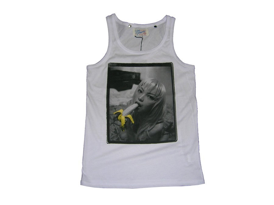 Upper Playground, Canotta Uomo Upper Playground Tank Top "banana" White, Unico