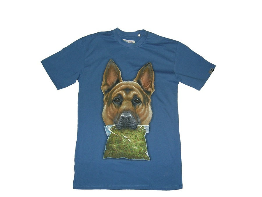 Upper Playground, Maglietta Uomo Upper Playground T-shirt "narco Dog" Navy, Unico