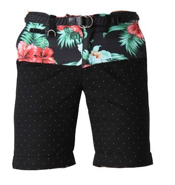 Two Angle, Pantalone Corto Uomo Two Angle Short "yaloha" Black, Unico