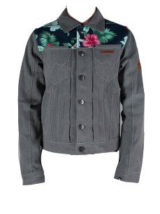 Two Angle, Giubbotto Jeans Uomo Two Angle Jacket Denim "yaket" Grey/ibiscus, Unico