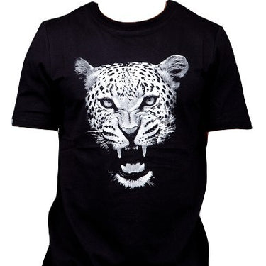 Wrung, Maglietta Uomo Wrung T-shirt "animal Instinct" Black/snowleopard, Unico