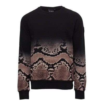 Two Angle, Felpa Girocollo Uomo Two Angle Sweatshirt Crewneck "yoah" Black, Unico