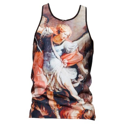 Two Angle, Canotta Uomo Two Angle Tank Top "yido" Black All Over, Unico