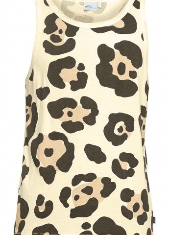 Wesc, Canotta Uomo Wesc Tank Top "gigas Cattus" Pearl White, Unico