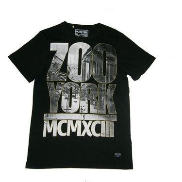 Zoo York, Maglietta Uomo Zoo York T-shirt "mcmxcii Bridge" Black/grey/gold, Unico
