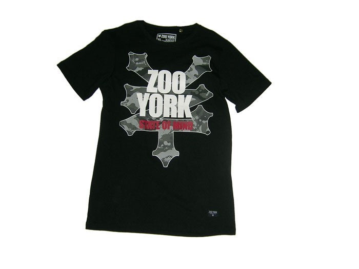 Zoo York, Maglietta Uomo Zoo York T-shirt "camo Cracker" Black/camo, Unico
