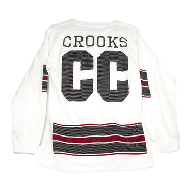 Crooks & Castles, Maglietta Manica Lunga Uomo Crooks Team T Shirt, Bianco/multi