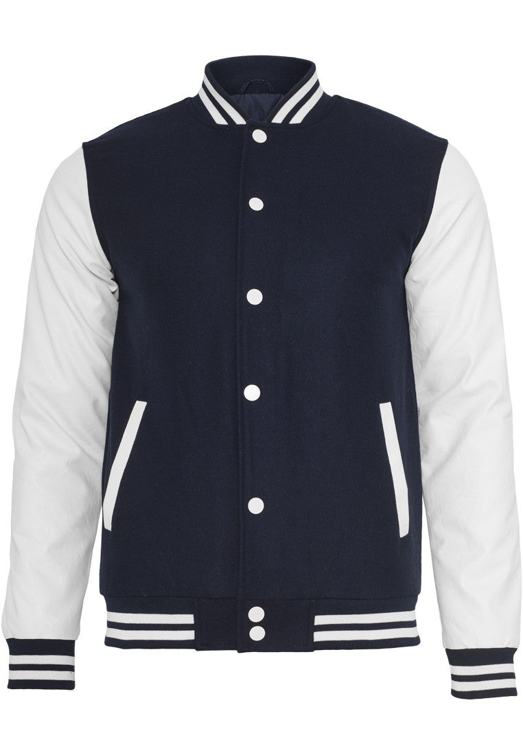 Giubbotto College Uomo Oldschool College Jacket Navy/bianco