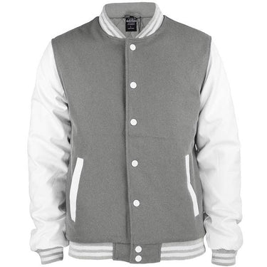 Oldschool College Jacket Men's College Jacket Light Grey/white