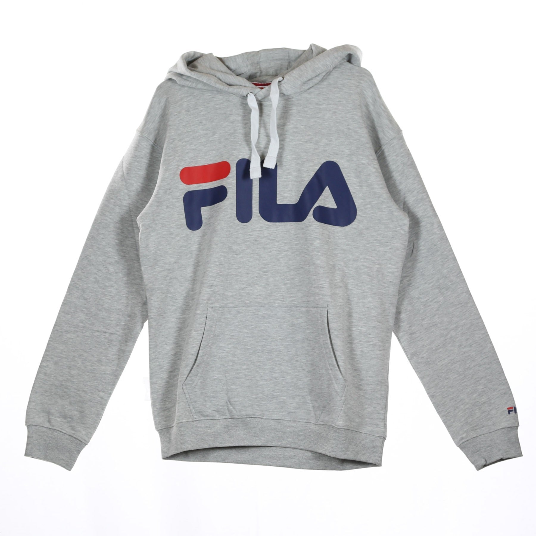 Fila, Felpa Cappuccio Uomo Classic Logo Hoody, Light Grey Melange