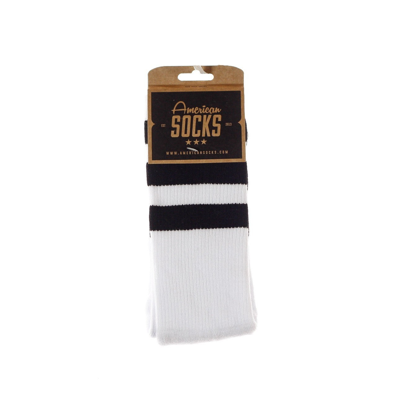 American Socks, Calza Media Uomo Mid High Old School Ii, White/black