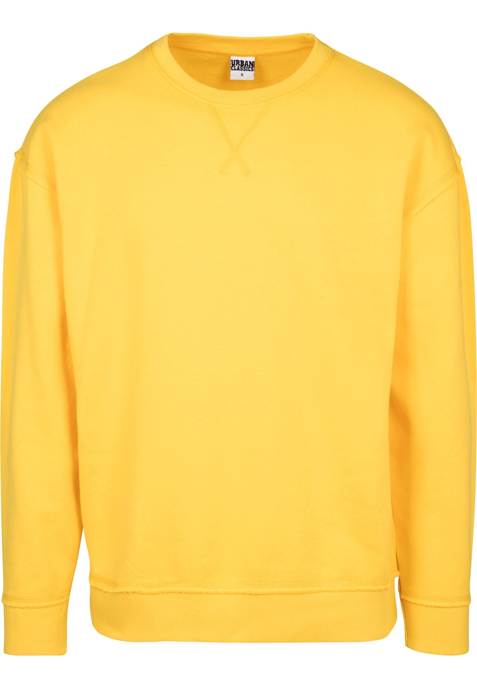 Urban Classics, Felpa Girocollo Uomo Oversized Open Edge Crew, Chrome Yellow