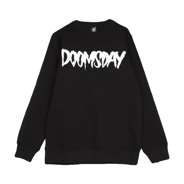 Doomsday, Felpa Girocollo Uomo Logo Crewneck, Black/white
