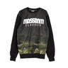Mass Denim, Felpa Girocollo Uomo Eclipse Crewneck, Black/woodland Camo