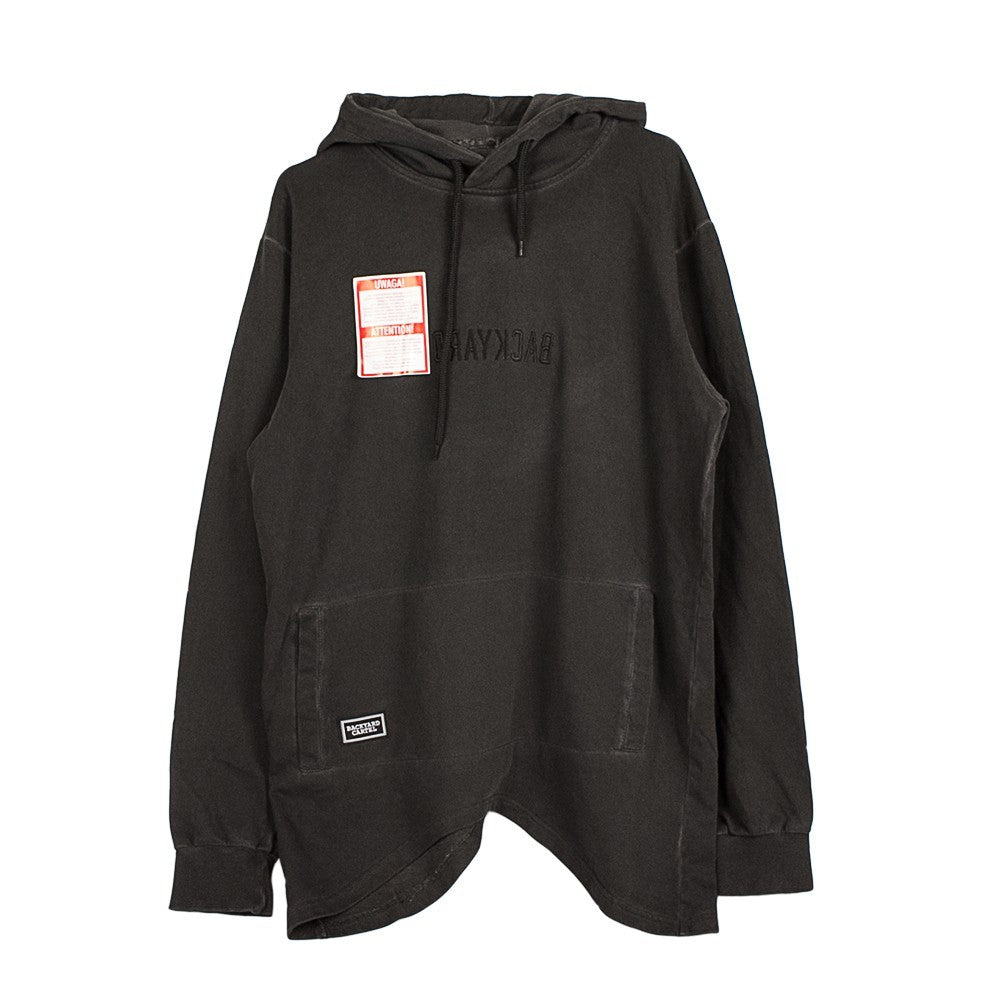 Backyard Cartel, Felpa Cappuccio Uomo Wings Hoody, Washed Black