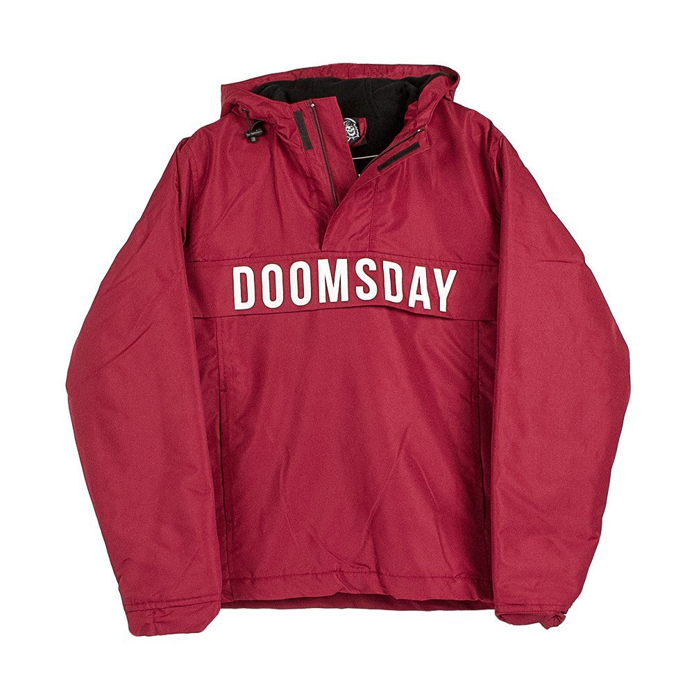 Doomsday, Giaccone Infilabile Uomo Hammerhead Pullover Jacket, Burgundy/white