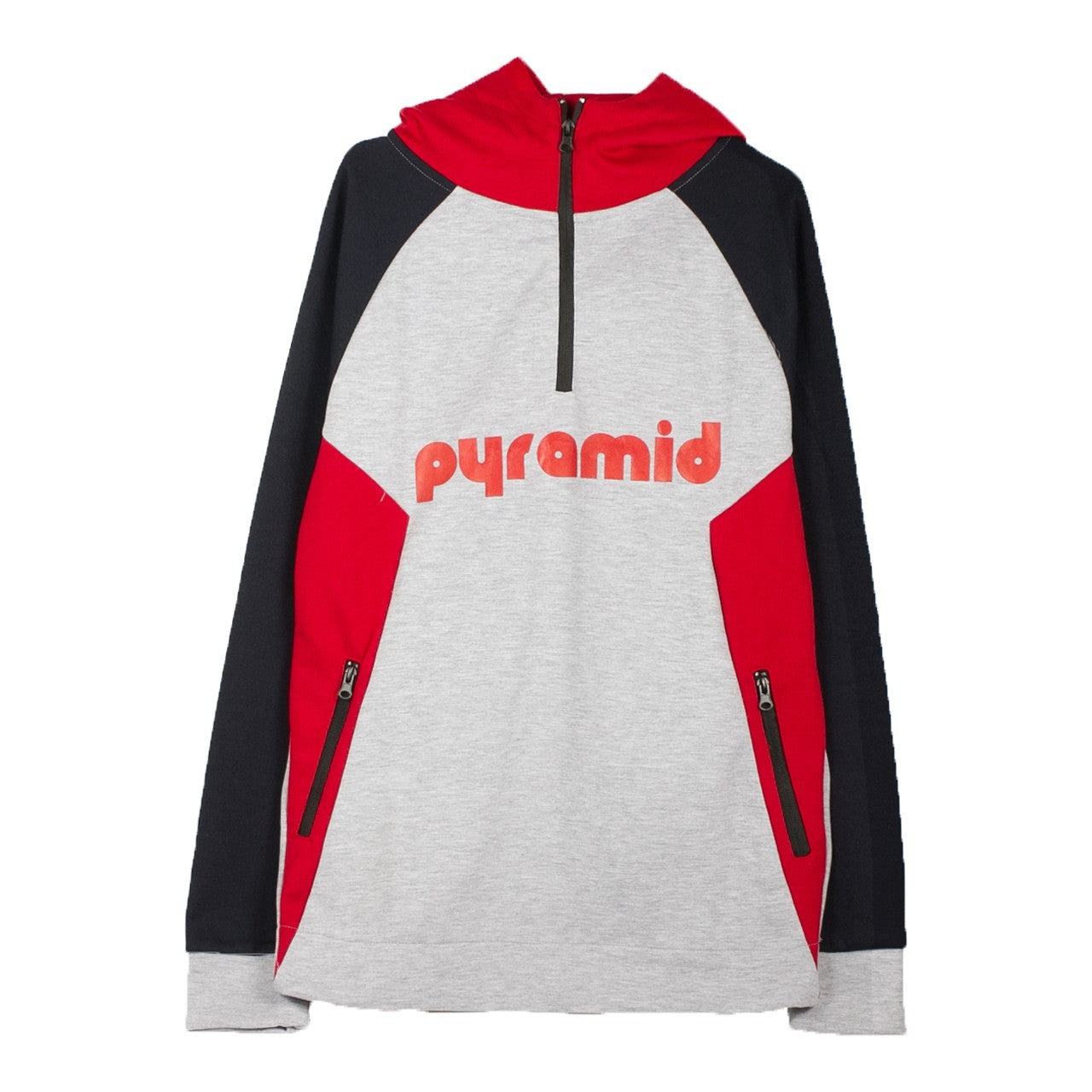 Black Pyramid, Felpa Cappuccio Uomo Pyramid Panel Hoody, Grey