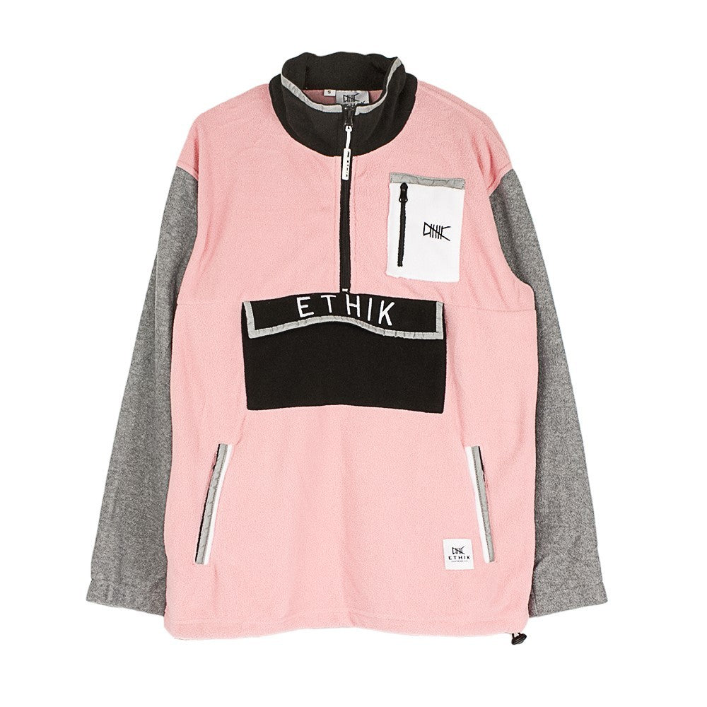 Ethik, Tracktop Uomo Pullover Track Top, Grey/pink
