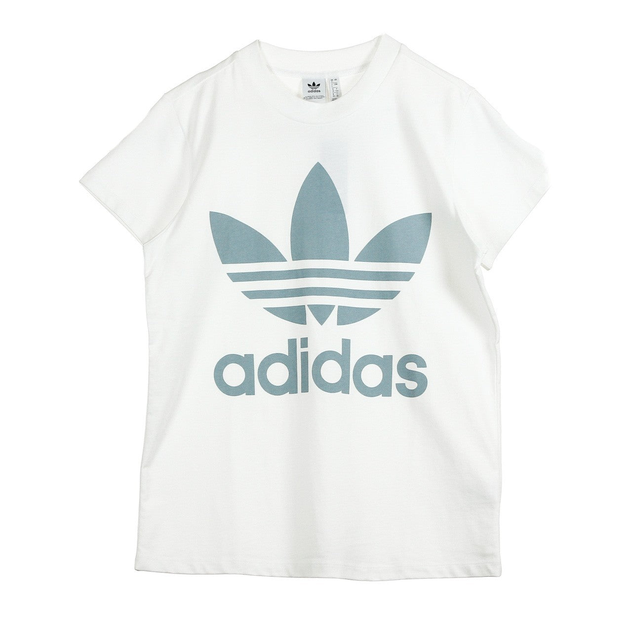 Adidas, Maglietta Donna Big Trefoil Tee, White/ash Grey