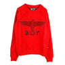 Boy London, Felpa Girocollo Uomo Eagle Applique, Red/black