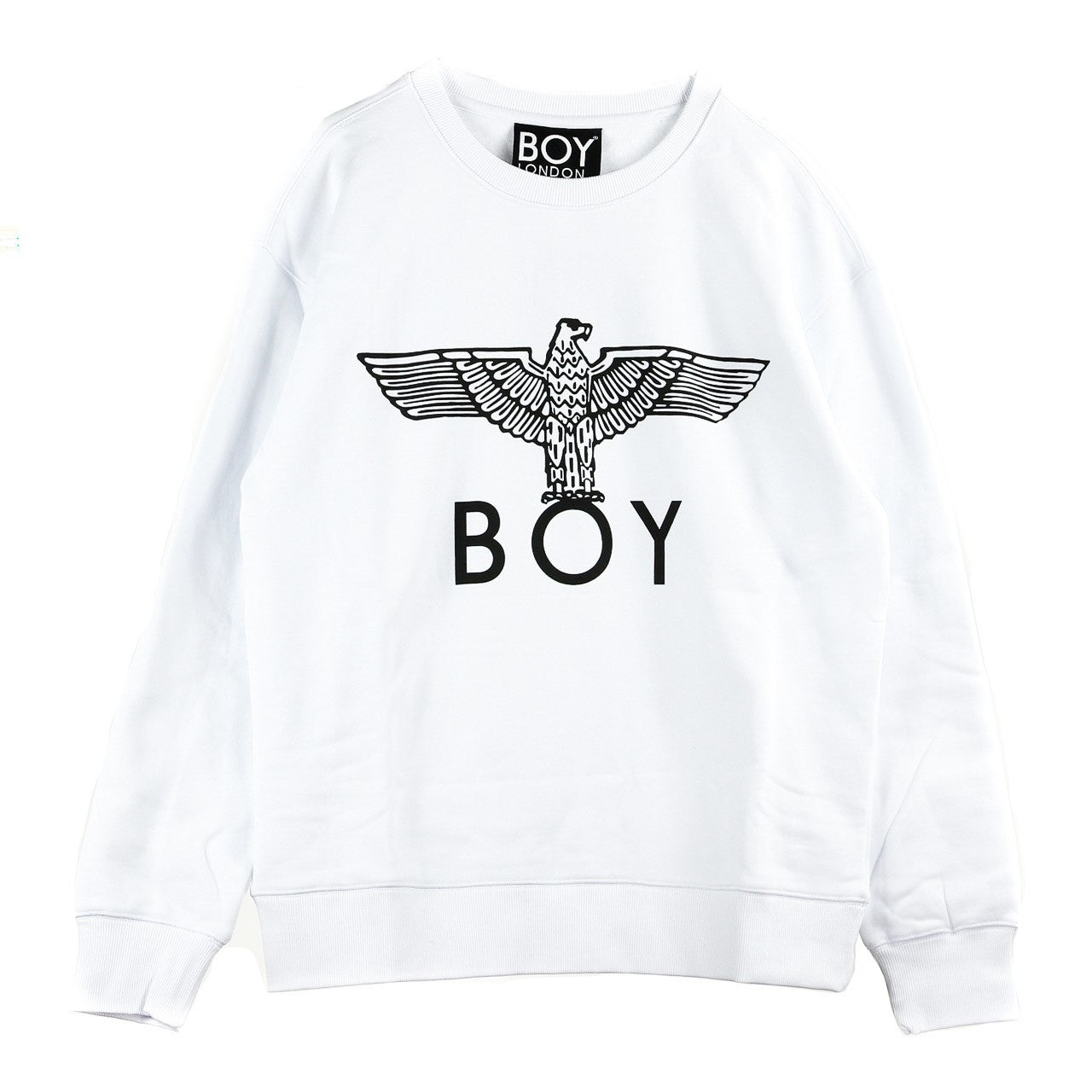 Boy London, Felpa Girocollo Uomo Eagle Sweat, White/black