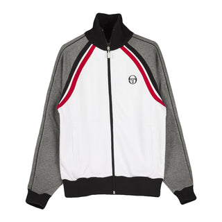 Sergio Tacchini, Giacca Tuta Uomo Ghibli Tracktop, White/dark Grey/melange
