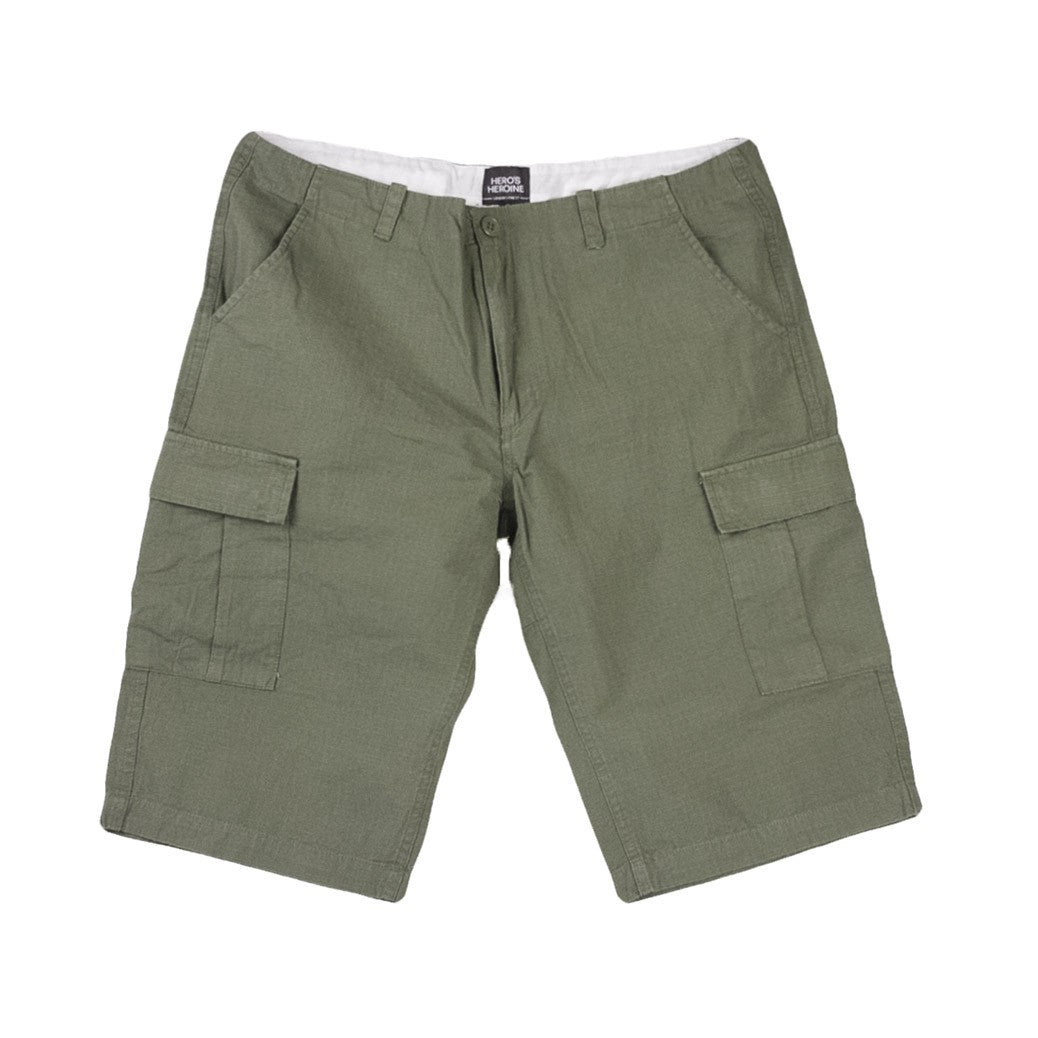 Hero's Heroine, Pantalone Corto Uomo Cargo Shorts, Olive