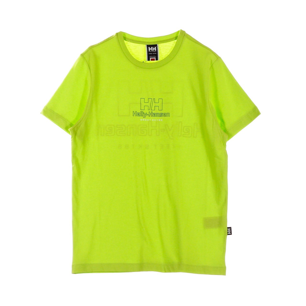 Sweet Skateboards, Maglietta Uomo Basic Sweet X Helly Hansen, Lime
