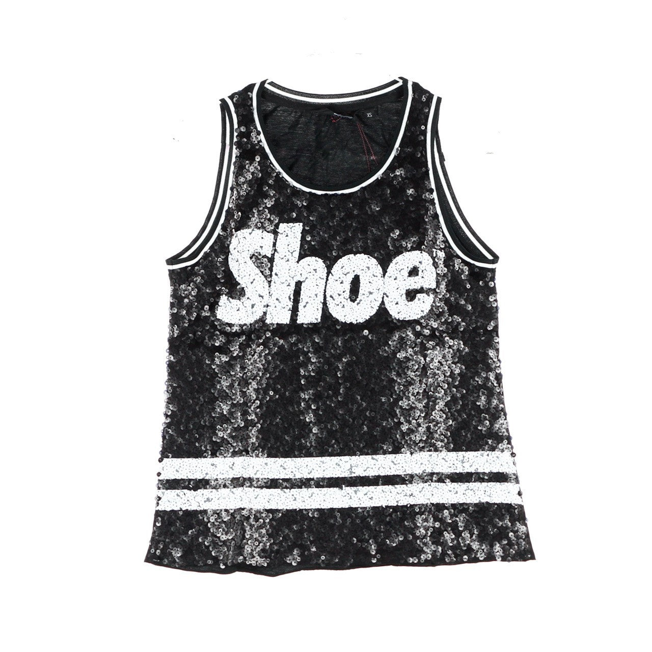 Shoeshine, Canotta Donna Paillettes Logo, Black