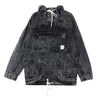 Ethik, Giaccone Infilabile Uomo Denim Anorak, Black Acidwash