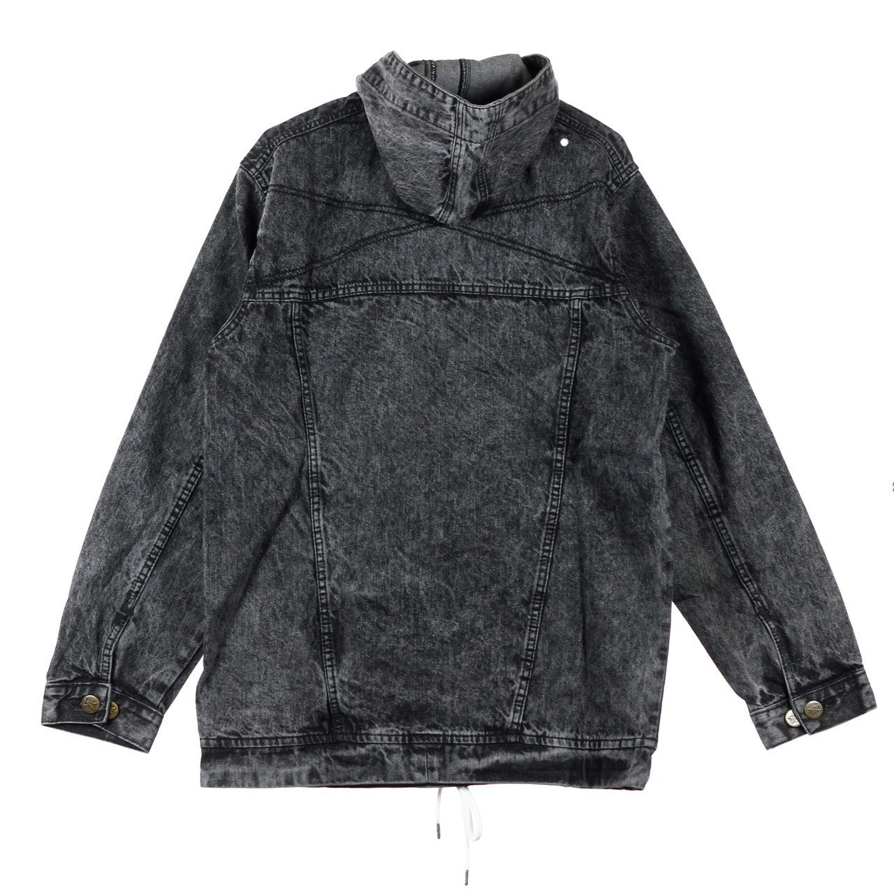 Ethik, Giaccone Infilabile Uomo Denim Anorak, 