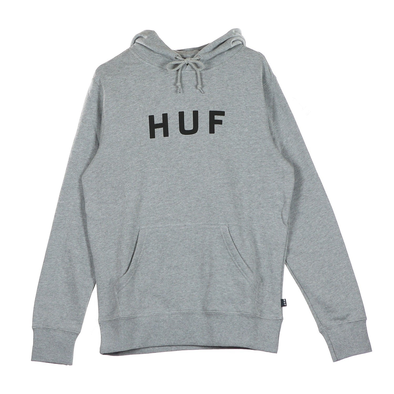 Huf, Felpa Cappuccio Uomo Essentials Og Logo, Grey Heather