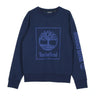 Timberland, Felpa Girocollo Uomo Crew Seasonal Tree, Black Iris
