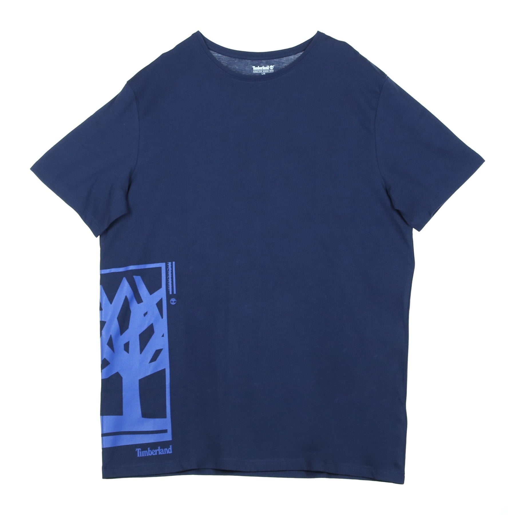 Timberland, Maglietta Uomo Elongated Tee W/ Logo, Black Iris