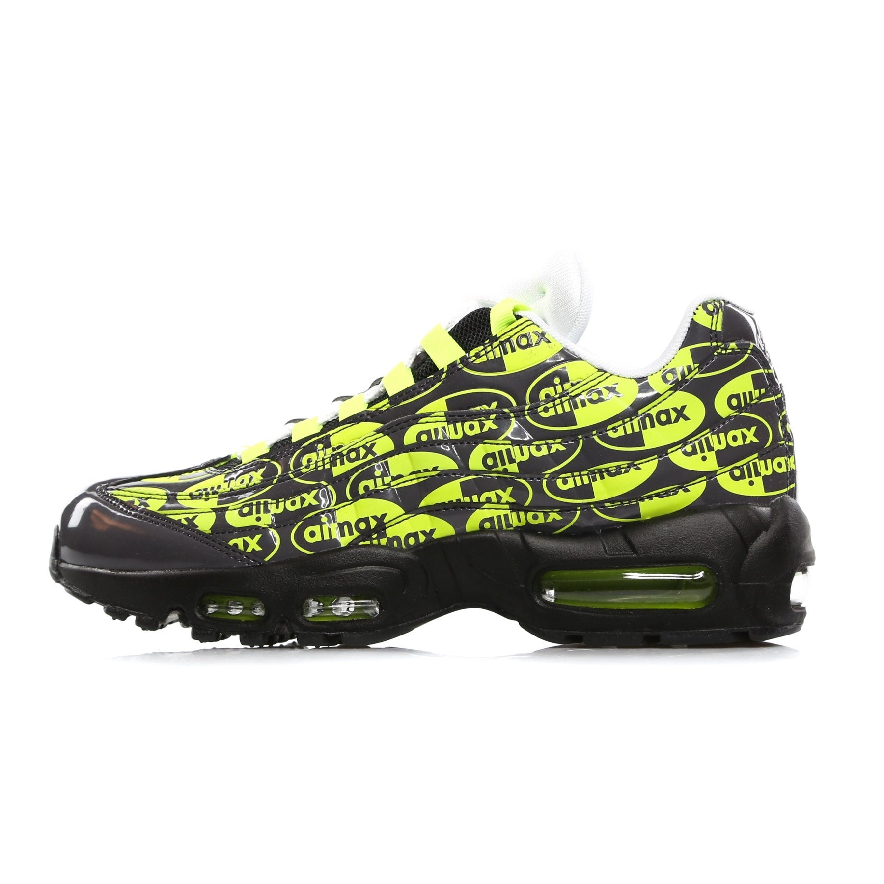 Nike, Scarpa Bassa Uomo Air Max 95 Prm, Black/volt/ash/white