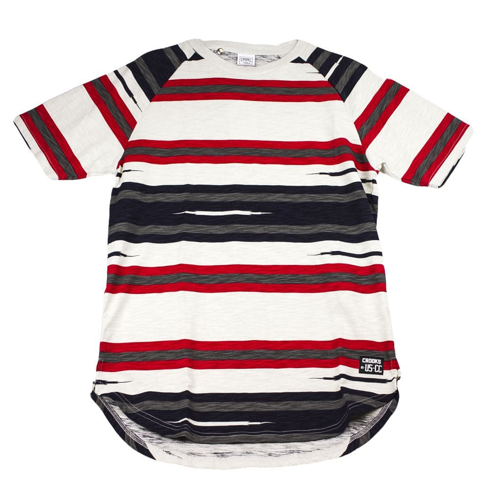 Crooks & Castles, Maglietta Uomo Reign Knit S/s Raglan, Multi