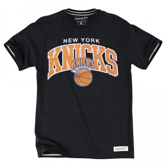 Mitchell & Ness, Maglietta Uomo New York Knicks Team Traditional Tee, Nero