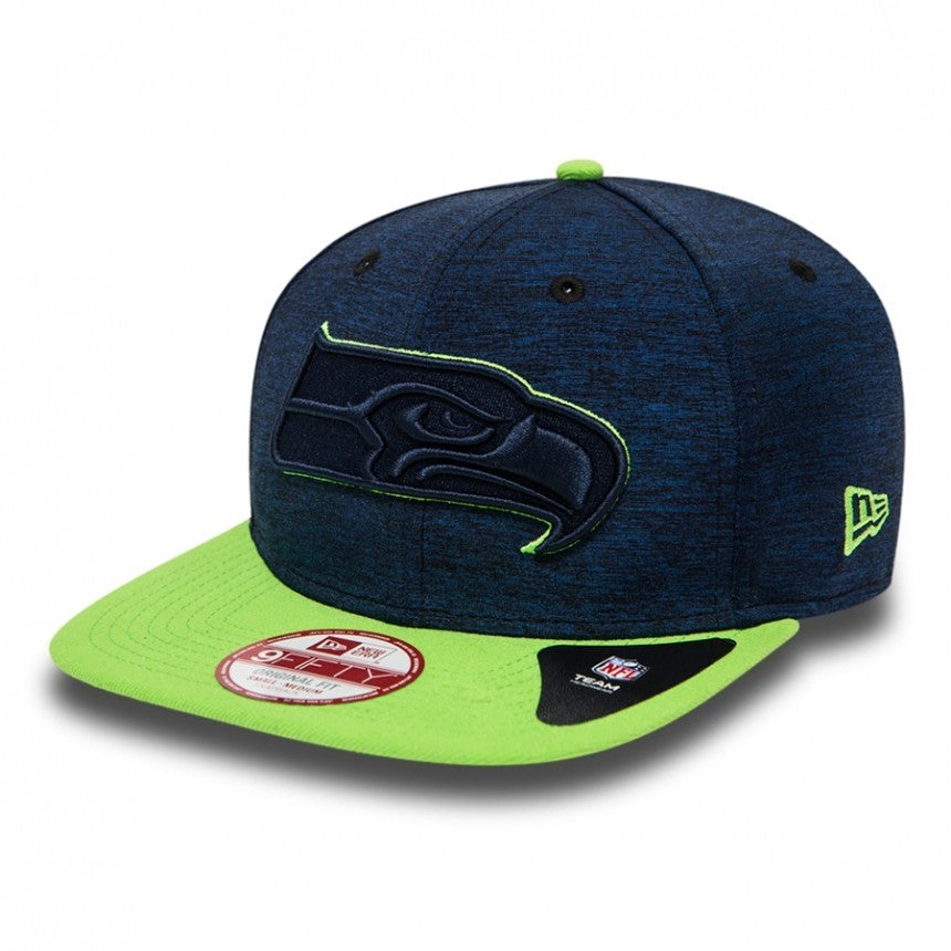 New Era, Cappellino Visiera Piatta Uomo Nfl Sports Jersey Seasea, Navy/lime