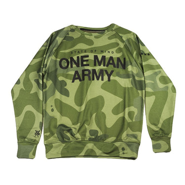 5tate Of Mind, Felpa Girocollo Uomo One Man Army Sweatshirt, Mimetico