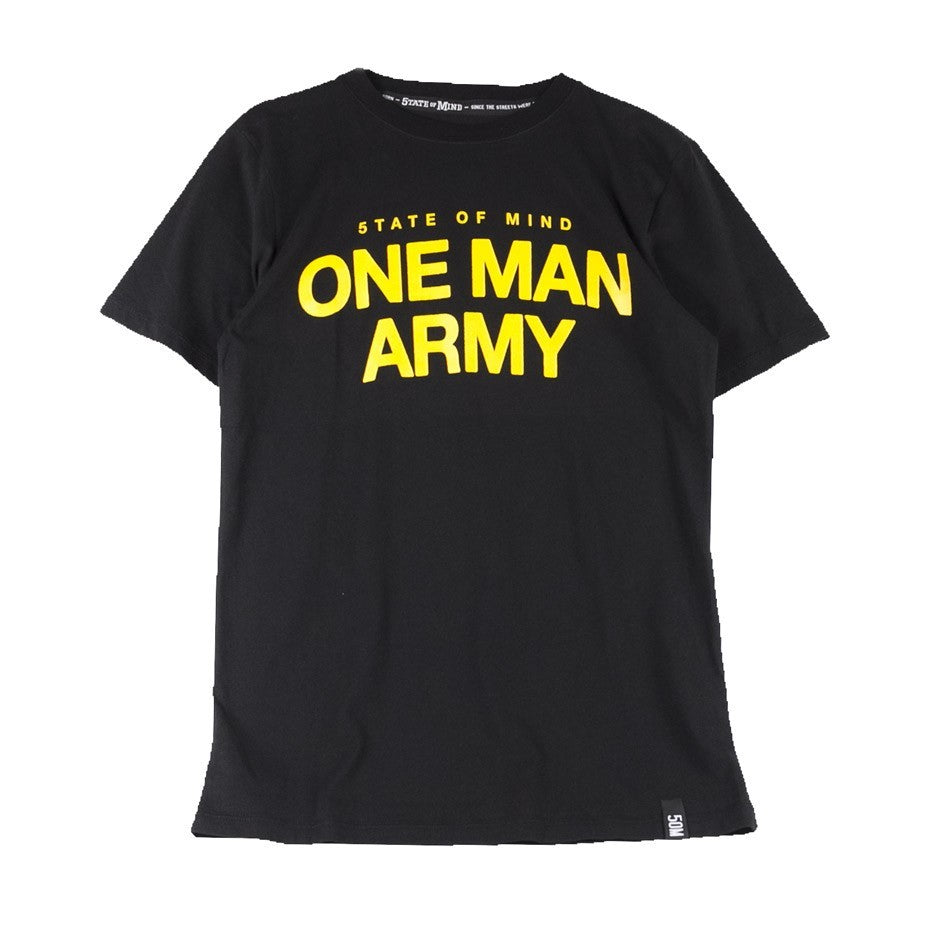 5tate Of Mind, Maglietta Uomo One Man Army Tee, Nero