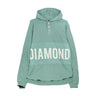 Diamond Supply, Felpa Leggera Cappuccio Uomo Winston Hooded Thermal, Teal/white