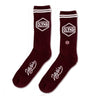 Dolly Noire, Calza Media Uomo Logo, Burgundy